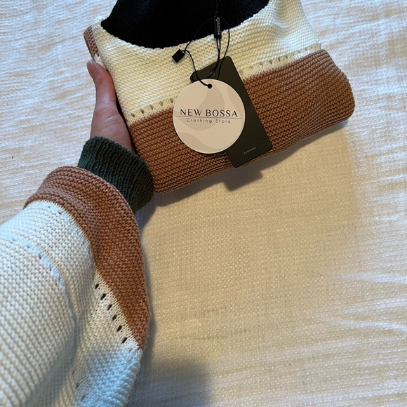 Pullover style sweater in a cool striped design. - Picture 3 of 3